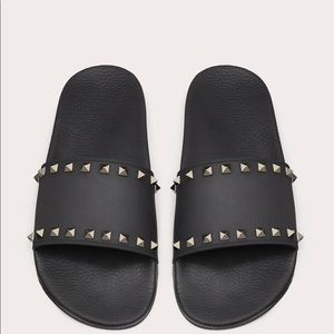 COPY - Size 9 Valentino Rockstud Rubber Slider Sandal